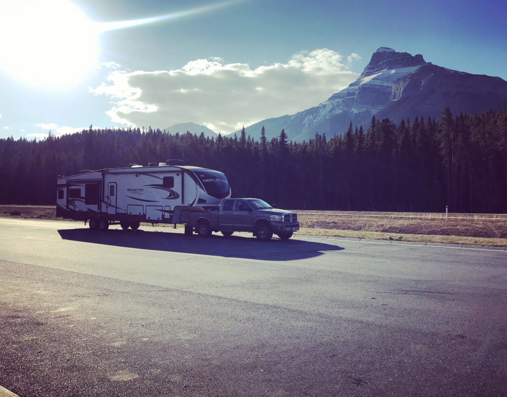Truck RV  mountains