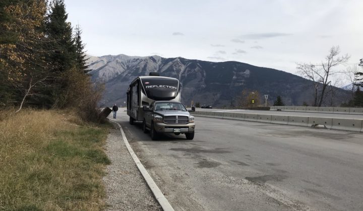 Truck on mountains